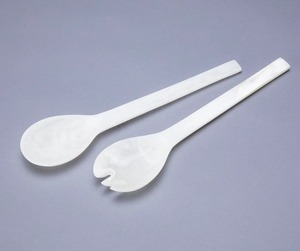 Juego de Cucharas para Servir Ensaladas Ecológicas de Resina, Utensilios de Cocina Hechos a Mano de la India - Product Image 2