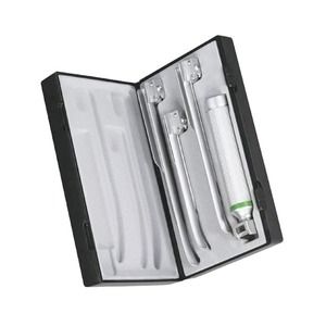 XELTECH SURGICAL Adult Fiber <b>Optic</b> Miller Laryngoscope Set Straight Blade Manual 2 3 4 Intubation Kit CE Certified - Product Image 3