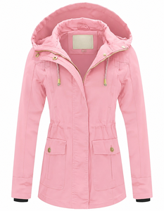 Parka Larga con Capucha Negra para Mujer, con Cierre, Bolsillos, Forro Grueso Desmontable, Transpirable y Ecológico - Product Image 5