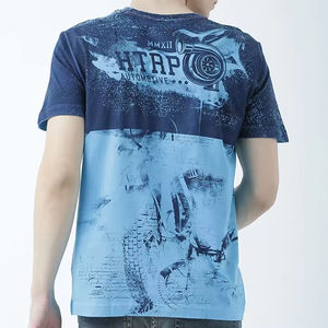 Camisetas de Algodón 100% para Hombre, Diseño Personalizado, Corte Holgado, Cuello Redondo, Manga Corta, Impresión por Sublimación Ecológica, Estilo Urbano - Product Image 3