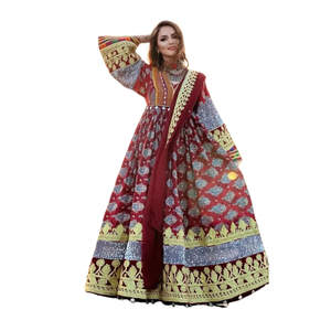 Robe de mariée afghane Kuchi pour femmes, vêtements multicolores, robe de mariage Kuchi pour couple, robes tribales afghanes Kuchi traditionnelles - Product Image 1