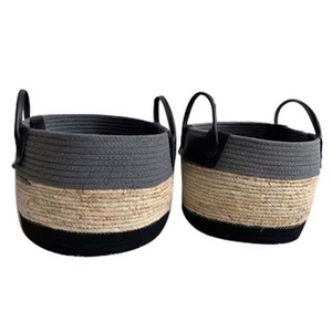 Cute Animal Cotton Rope Storage <b>Baskets</b>-Flexible <b>Foldable</b> Multifunctional Decorative Woven Organizers for Nursery Kids' Room - Product Image 4