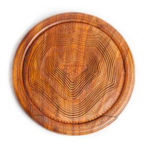 Affordable Handmade Wooden Fruit <b>Basket</b> with Decorative Handle for Kitchen Countertop, Dining <b>Table</b> and Home Display - Product Image 4