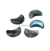 Super qualité cristal d'opalite naturelle Feng Shui forme de lune pierre précieuse belle vente en gros bijoux médiation pierre sculptée agate