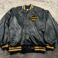 Blousons Bomber de Baseball pour Hommes avec Logo Personnalisé Brodé, Design Rayé Haut de Gamme, Col et Poignets Côtelés Tricotés