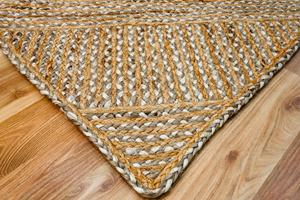 Tapis en jute tressé géométrique fait main pour la décoration de la maison, salon, chambre à coucher, vente en gros - Product Image 4