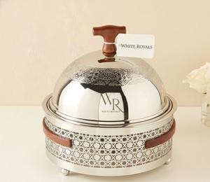 Luxury Gold Arabic Style Insulated Casserole Hot Pot with Wooden Finish Lid Premium Food Serving Dish for Buffet & <b>Dining</b> <b>Table</b> - Product Image 3