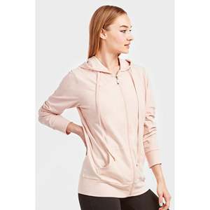 Women's Skin <b>Hooded</b> <b>Zip</b>-Up Sweatshirt Oversized Casual Cotton Hoodie Regular Fit Autumn Style - Product Image 6