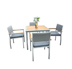 Ensemble de salle à manger en polyrotin résistant aux intempéries PRCF-054, meubles de patio extérieur - Product Image 3