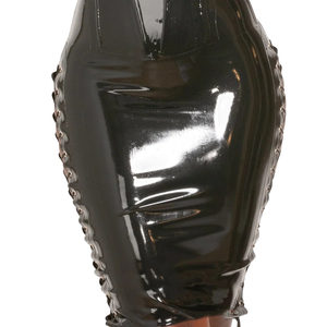 Minifalda Negra de PU con Cordones para Mujer, Cintura Alta, Brillante, Sexy, para Todas las Temporadas - Product Image 4