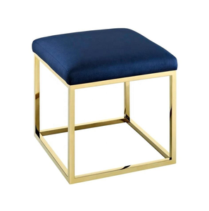 Square Metal Ottoman <b>Velvet</b> <b>Footstool</b> Footrest Pouffes for Home Decor and Office for Living Room Entry School - Product Image 3