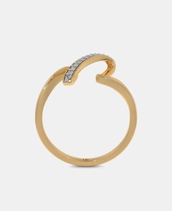 18K Gold Plated Trendy IGI Certified Heart Shape Women Diamond <b>Open</b> Band <b>Ring</b> for Wedding Party Jewelry <b>Ring</b> - Product Image 1