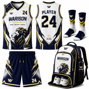 Ensemble d'uniformes de basketball de haute qualité pour équipe, en polyester respirant par sublimation, grandes tailles, kit d'uniformes de basketball pour équipe - Product Image 2