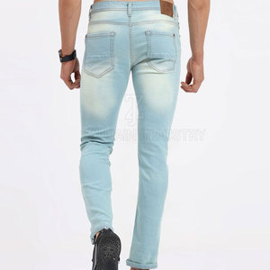 Pantalon en jean léger et confortable en coton avec coutures durables et poche classique pour les activités quotidiennes - Product Image 4
