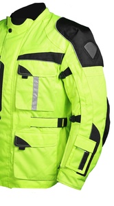 Wholesale Men <b>High</b> <b>Visibility</b> Reflective Polyester Motorcycle <b>Jacket</b> Full Sleeve Waterproof Outdoor Riding Sport Coat All Season - Product Image 6