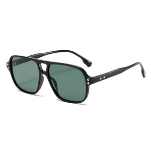 TR90 Frame Retro Double Bridge Beam Rice Nail <b>Sunglasses</b> UV Protection <b>Sunglasses</b> for Adults Fashion Glasses for Men - Product Image 4