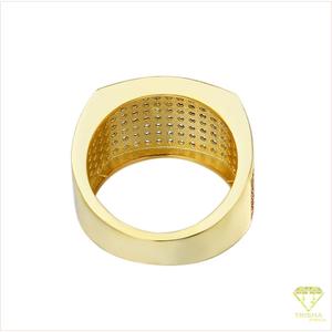 Anillo de banda para hombre de plata de ley 925 de lujo con diamantes cultivados en laboratorio y diseño de superficie con múltiples piedras llamativas para marcas de joyería al por mayor. - Product Image 3