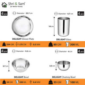 Juego de vajilla de acero inoxidable Delight de 32 piezas para 4 personas - Product Image 3