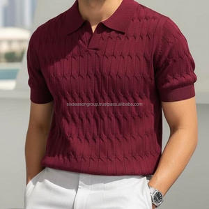 Pull en maille torsadée personnalisé, style décontracté chic, mélange de coton, boutons classiques, pour hommes, pour chemises, OEM - Product Image 1