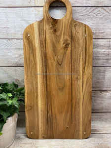 Vente chaude fait à la main en marbre et bois d'acacia planche à découper au fromage nouveau Design cuisine bloc à découper fabricant exportation - Product Image 4