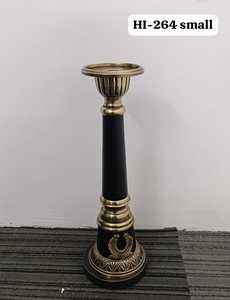 Candelabro de un solo poste de aluminio y piedra, con recubrimiento de polvo negro - Product Image 5