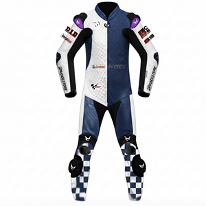 Combinaison de moto en cuir sur mesure de qualité supérieure MotoCP Racing 1 pièce, équipement de conduite avec bosse niveau 2 CE, fabriquée sur mesure - Product Image 1