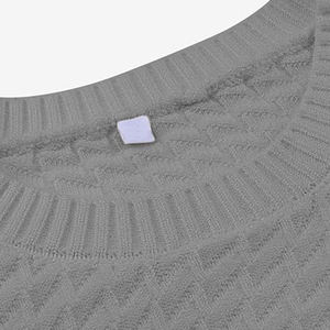 Pull en maille unisexe coupe classique décontracté chaud d'hiver couleur unie en polaire mélange polyester/coton - Product Image 3