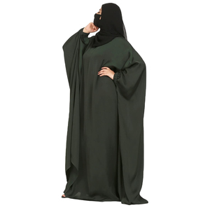 Customized Design <b>Long</b> Dubai Muslim <b>Long</b> <b>Dress</b> Wholesale Turkiye Bat Sleeve Contrast Color Gown Abaya - Product Image 1
