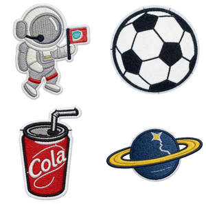 Parches Cosidos Ecológicos con Diseño de Astronauta de Dibujos Animados, Parches Bordados Personalizados con Forma de Flor para Ropa, Gorras y Mochilas - Product Image 1