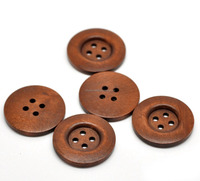 Sharpe besar 15Mm 18Mm 30Mm 2 lubang 4 lubang kustom Laser terukir kancing kayu kancing kayu mewah untuk pakaian