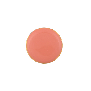 Gold Plated <b>Plain</b> Peach Oval Enamel Adjustable <b>Ring</b> for Women Modern Minimalist Fashion Jewelry Wedding Gift - Product Image 2