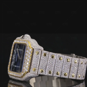 Reloj de Diamantes Moissanite con Claridad D-VVS, Estilo Hip Hop, con Movimiento Automático, de Acero Inoxidable y Cristal, de Lujo - Product Image 4