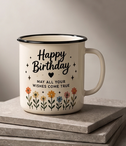 Special Birthday Gift <b>Iron</b> Enamelware Cup Floral Design Light Metal Drinkware Trade Supply Distribution Network Hub Source - Product Image 2