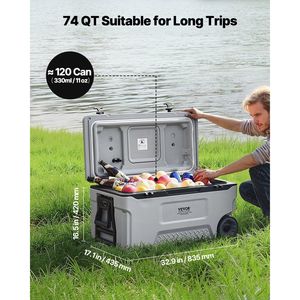Borsa termica a ruote isolata da 74 QT portatile con portabicchieri 120 capacità - Product Image 2
