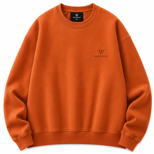 Sweat-shirt à col rond pour homme WARPRO, coupe classique, 100% coton, tricoté, décontracté, couleur unie, respirant, hiver, 220g - Product Image 1