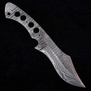 Lame de couteau de chasse et de camping en acier Damas de haute qualité, forgée à la main, lame médiévale, qualité bricolage, pour forgeurs, pièce vierge faite à la main - Product Image 5