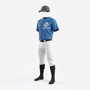 Custom Sublimation Wholesale Team Club Baseball Jersey Uniform Plain Design Set Blank Baseball <b>Shirts</b> and Pants Uniform - Product Image 2