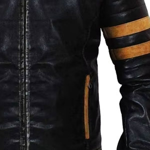 Blazer de Traje para Hombre, Corte Slim Fit, para Exteriores y Negocios, Chaqueta Formal con Revestimiento de Cuero Genuino, Resistente al Viento y al Agua, para el Trabajo en Invierno - Product Image 5