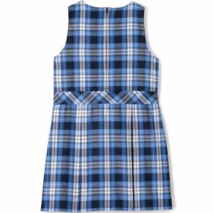 Robe d'école sans manches à carreaux pour filles, uniforme scolaire bleu, blanc, marine, tissu tissé, pour l'école primaire - Product Image 3