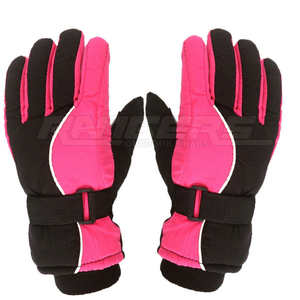 Gants de ski pour femmes, noir, rose, blanc, doublure en polaire chaude, haute qualité, imperméables, gants d'hiver OEM, gants de neige en gros - Product Image 6