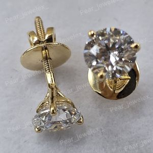 Pendientes de Diamantes Moissanite VVS con Corte Redondo y Acabado Brillante, con Plata de Ley 925 y Baño de Rodio, Unisex - Product Image 4