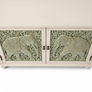 High on Demand <b>Rustic</b> Elephant Pattern Wooden Storage <b>Cabinet</b> for Living Room Bedroom Available at Factory Price - Product Image 4