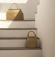 Neu gestaltete Rattan Bambus handgemachte Gemüse Aufbewahrung skorb Modern Style Rustikal Braun
