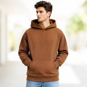 100% Cotton Unisex Winter Hoodies Blank <b>Thick</b> <b>Fleece</b> Heavy Weight Regular Fit 450g Pocket Eco-Friendly Custom Print Logo - Product Image 1