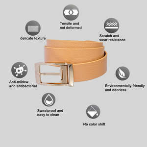 Ceinture en cuir véritable ajustable sur mesure avec boucle à ardillon simple en alliage, sangle décontractée avec doublure en TPU pour jeans et tenues habillées – Vente en gros - Product Image 4
