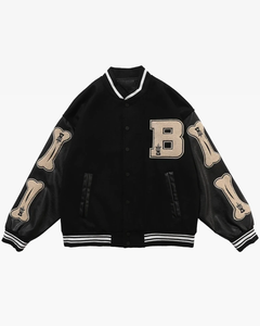 Winter High Street Style <b>Men's</b> Vintage Letterman Baseball Varsity <b>Jacket</b> <b>Lined</b> Breathable Windproof Custom Logo - Product Image 3