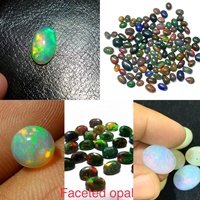 Opale d'Éthiopie noire naturelle de qualité supérieure AAAAA, cabochon de pierres précieuses en vrac, certifiée IGI, à changement de couleur et multi-feu, vente en gros