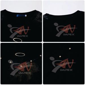 เสื้อยืดเปล่าแบบกำหนดเอง หนัก 230 กรัม ผ้าฝ้าย 100% เสื้อยืดผู้ชายแบบเรียบ ทรงโอเวอร์ไซส์ ประดับเพชร เสื้อยืดฟอกสีสำหรับผู้ชาย - Product Image 3