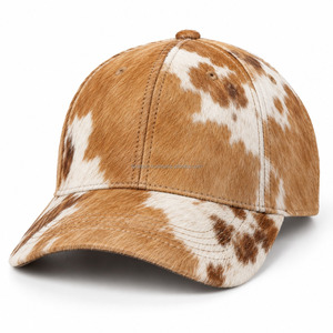 Gorras de Pelo de Cuero Vacuno Deportivas Unisex Ligeras y Ajustables para las Cuatro Estaciones, Gorras de Pelo de Cuero Vacuno Vintage para Hombre, Clásicas de 6 Paneles y Transpirables - Product Image 4