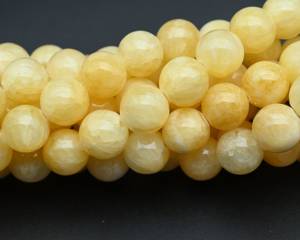Perles rondes lisses en jade jaune naturel 4mm 6mm 8mm 10mm, perles de pierres précieuses en vrac pour la fabrication de bracelets, colliers et bijoux DIY - Product Image 2